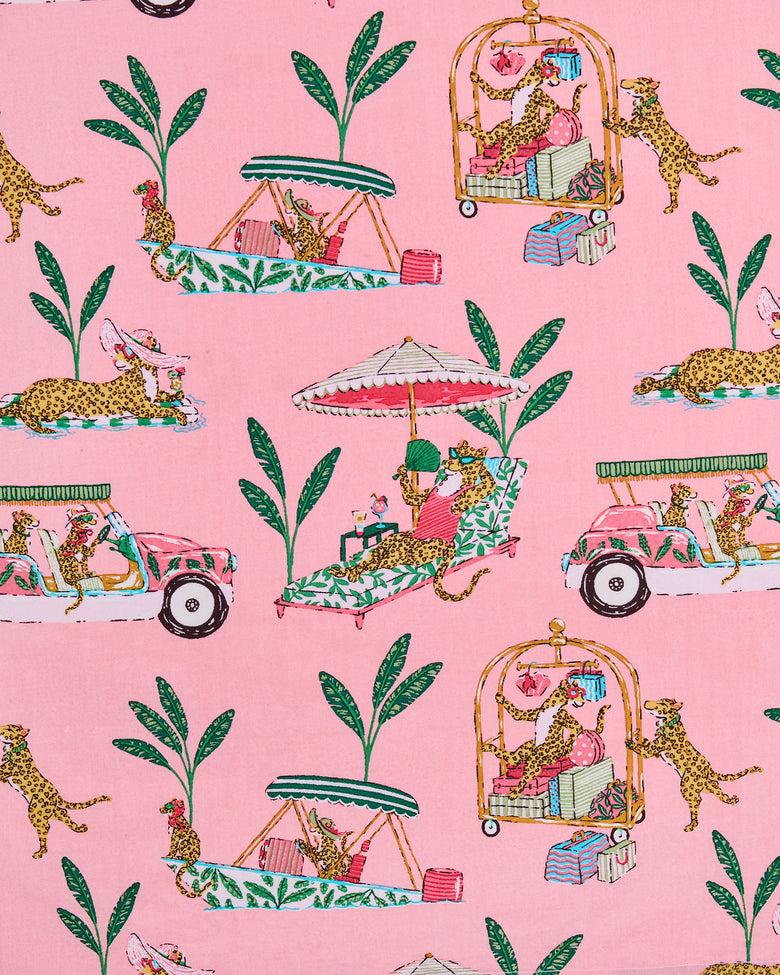 Cabana Cats - Quilted Pouch - Peach Daiquiri - Printfresh