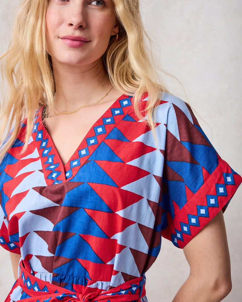 Canyon Geo - Atlantic Dress - Arizona Blue Printfresh Canyon Geo - Atlantic Dress - Arizona Blue Printfresh