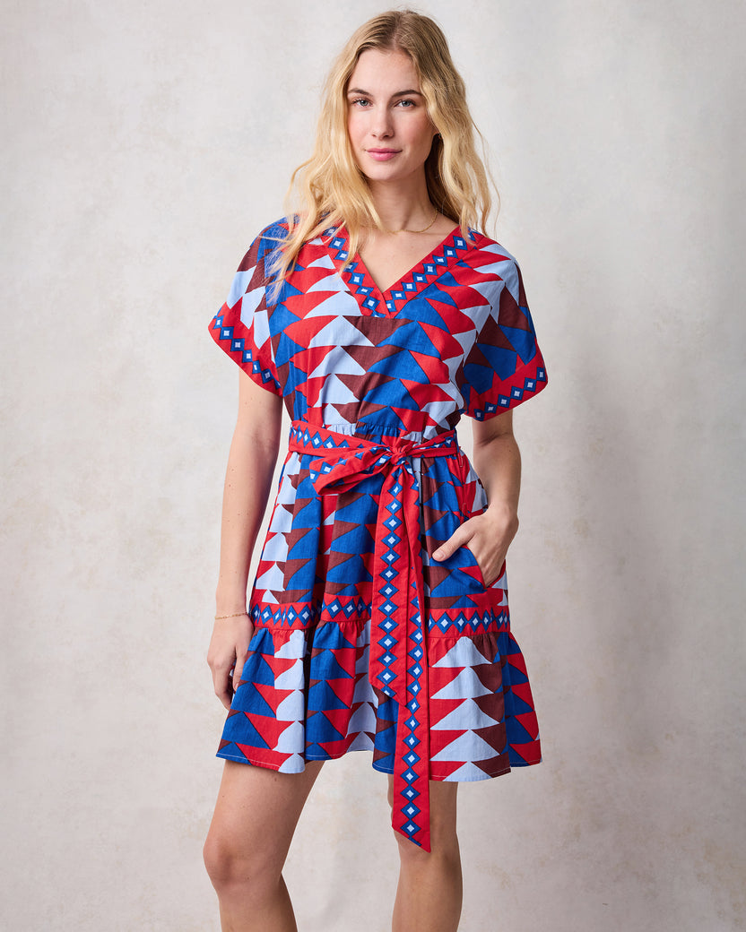 Canyon Geo - Atlantic Dress - Arizona Blue - Printfresh