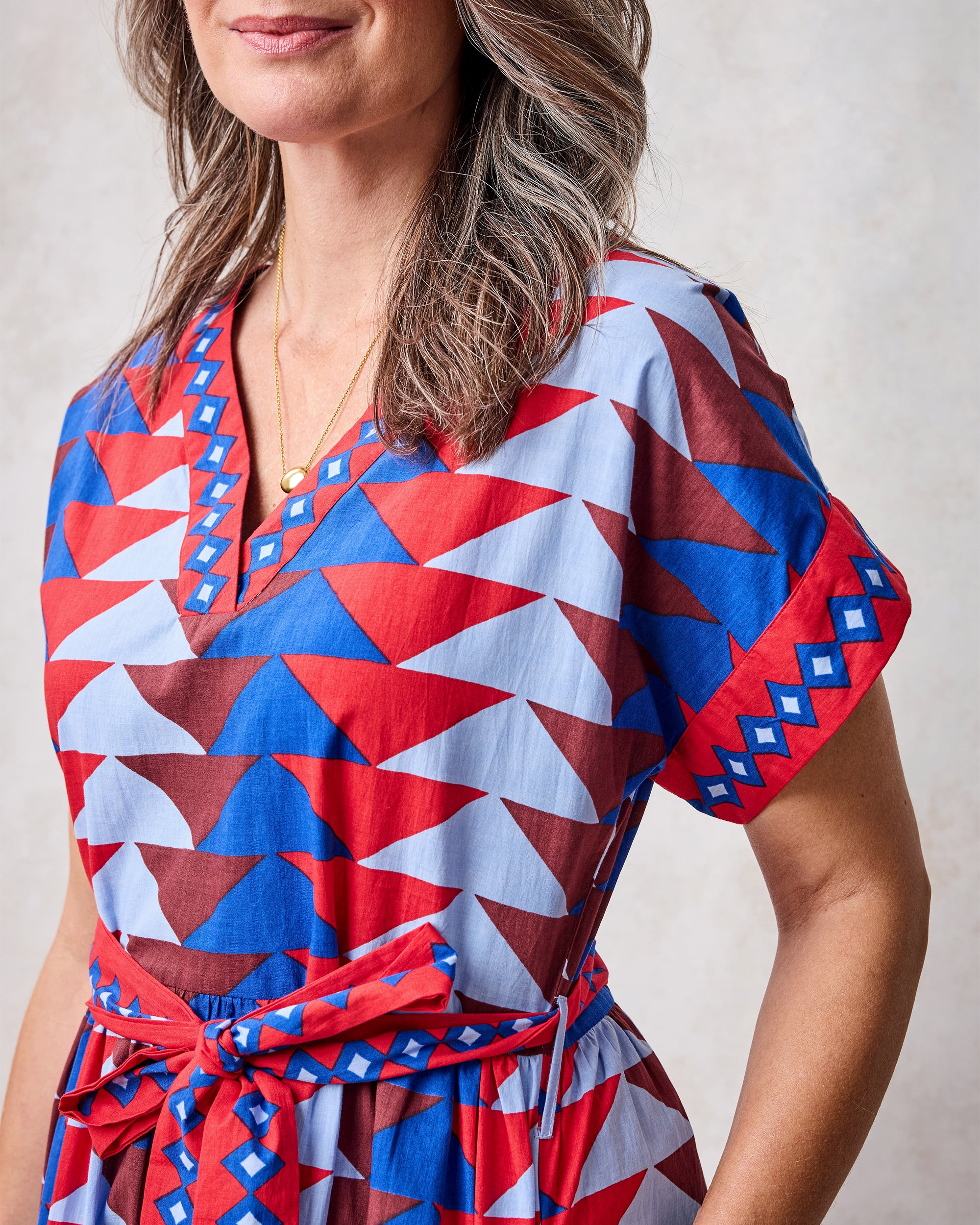 Canyon Geo - Harbour Dress - Arizona Blue - Printfresh