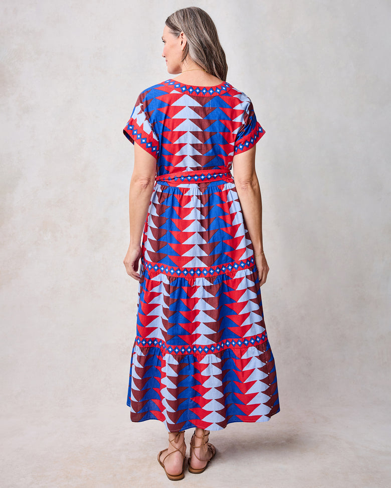 Canyon Geo - Harbour Dress - Arizona Blue - Printfresh