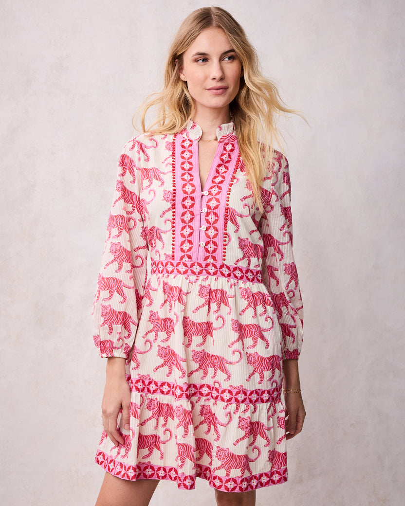 Cat Walk - Valerie Dress - Coconut Cream - Printfresh