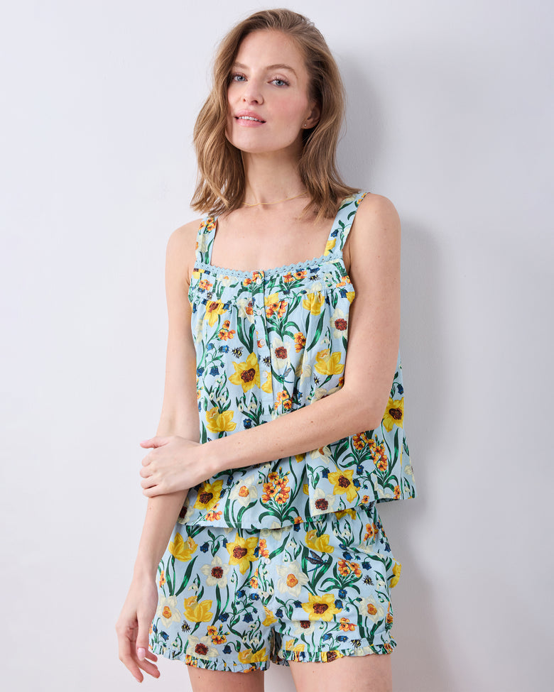 Dreamy Daffodil - Back To Bed Short Set - Moonwater - Printfresh