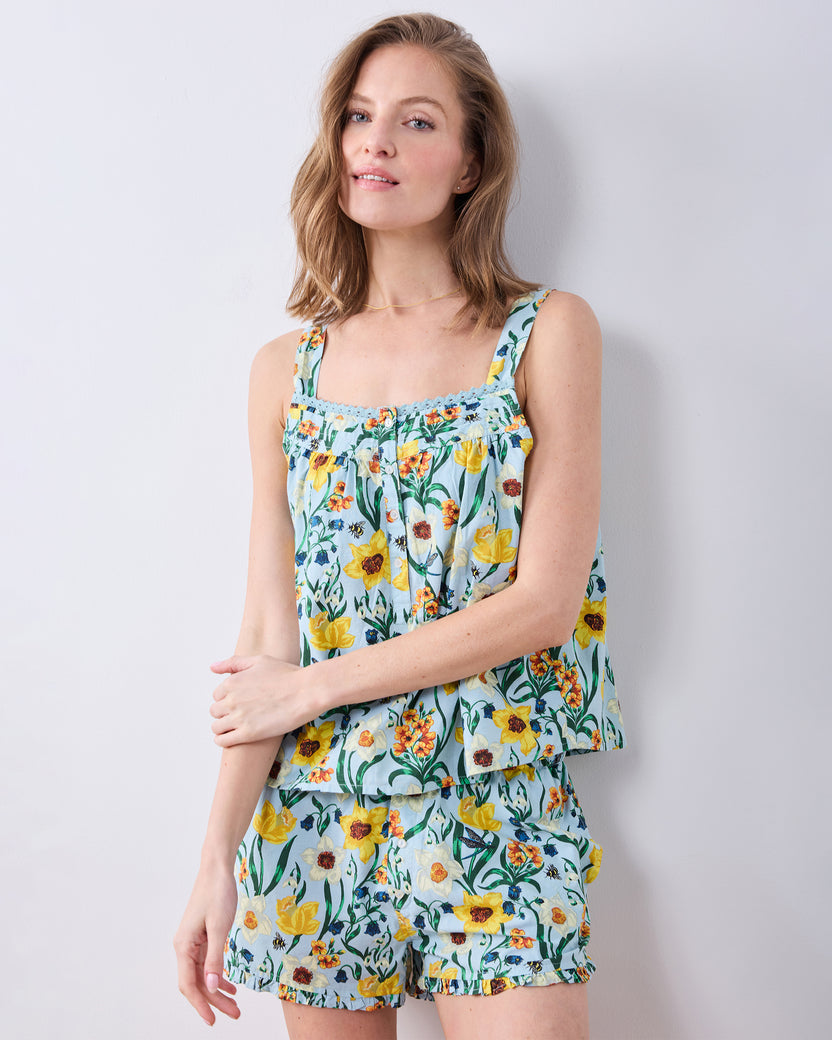 Dreamy Daffodil - Back To Bed Short Set - Moonwater - Printfresh