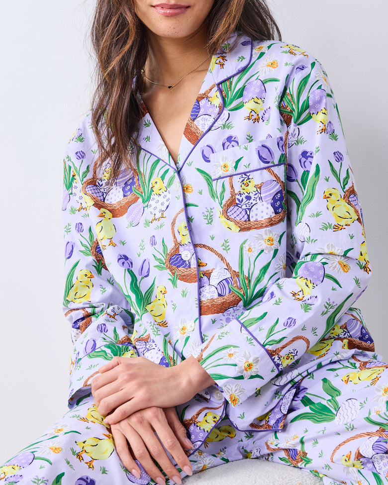 Egg Hunt - Long PJ Set - Dusty Lilac - Printfresh