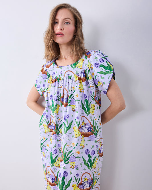 Egg Hunt - Retro Dreams Nightgown - Dusty Lilac - Printfresh