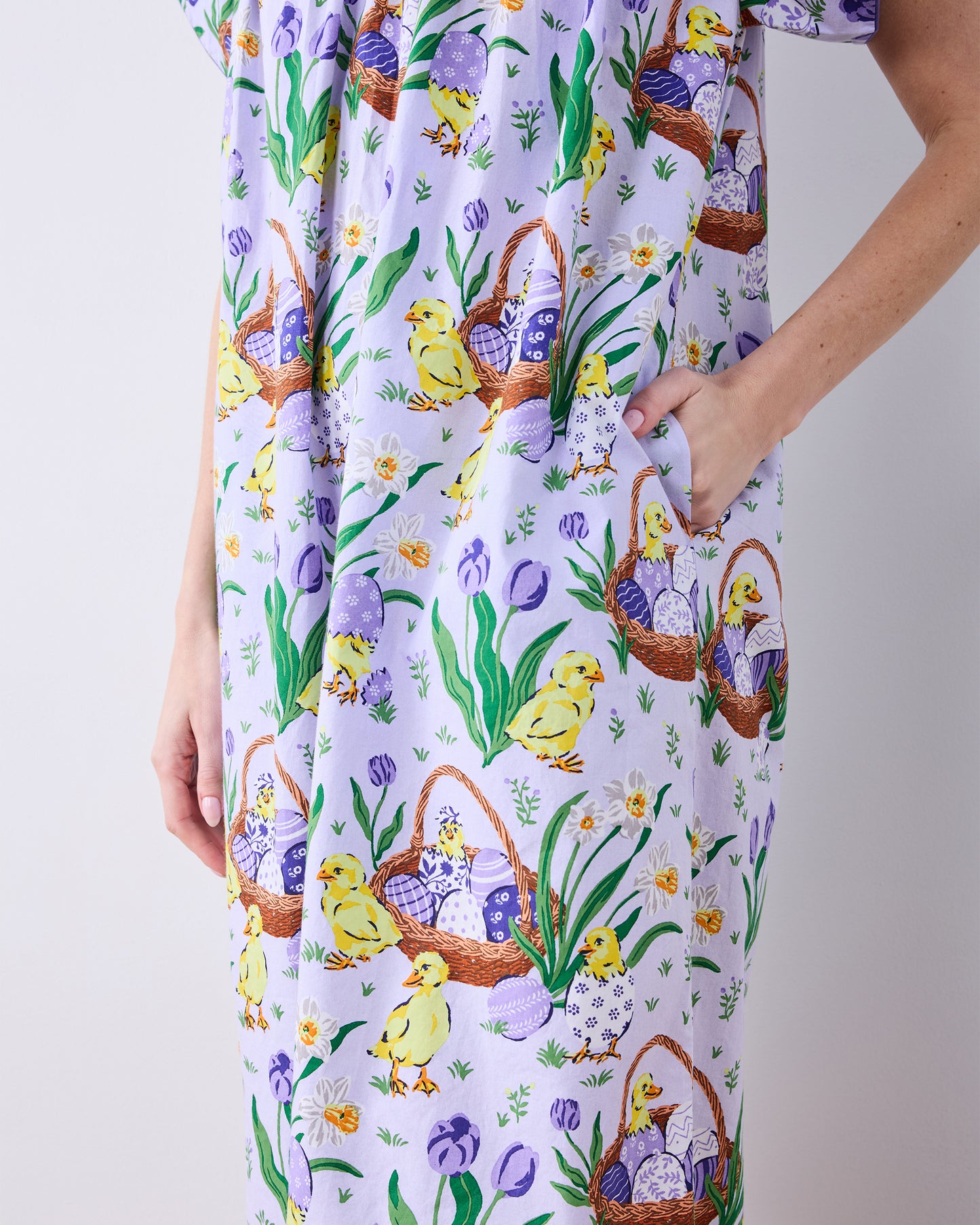 Egg Hunt - Retro Dreams Nightgown - Dusty Lilac - Printfresh