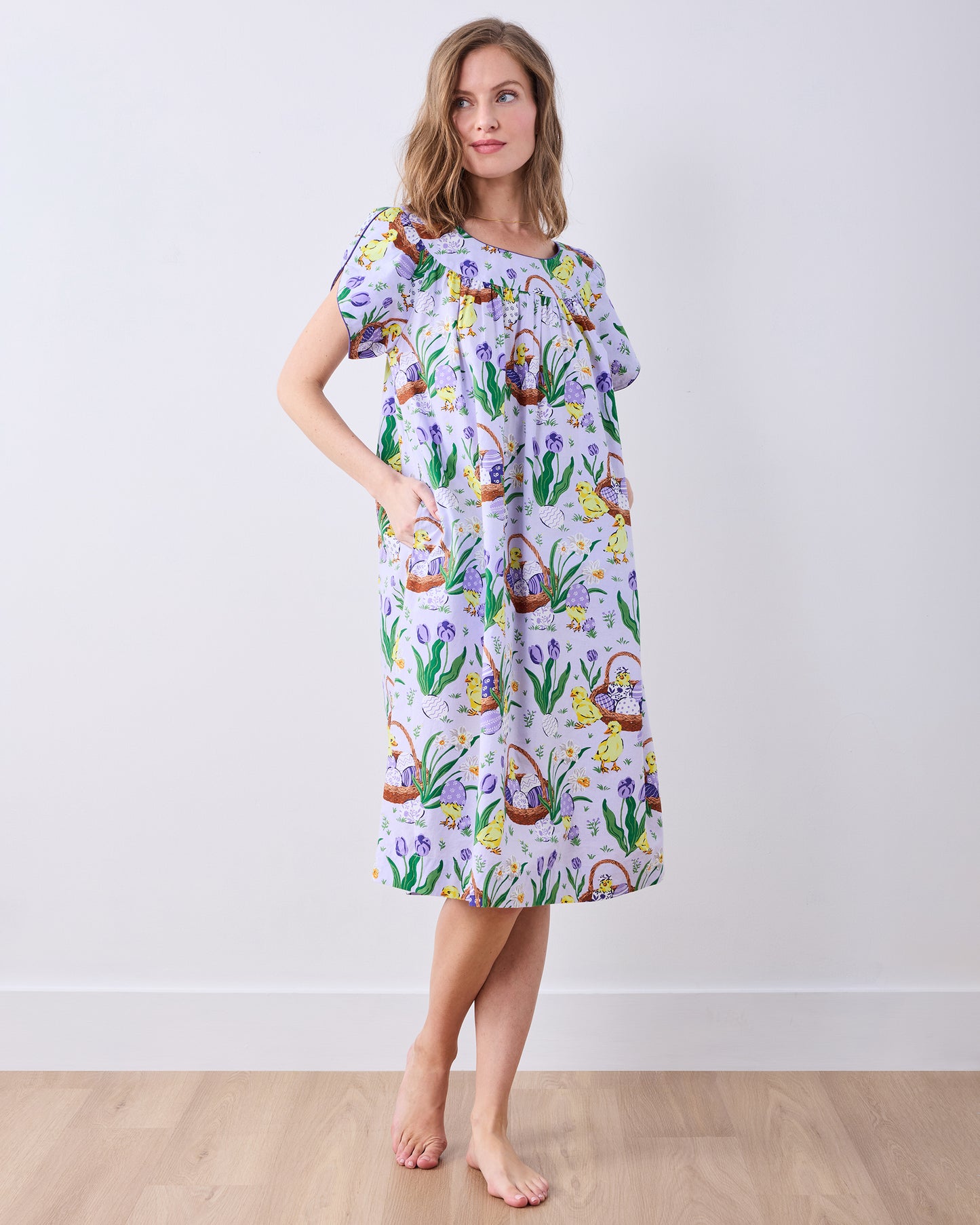 Egg Hunt - Retro Dreams Nightgown - Dusty Lilac - Printfresh