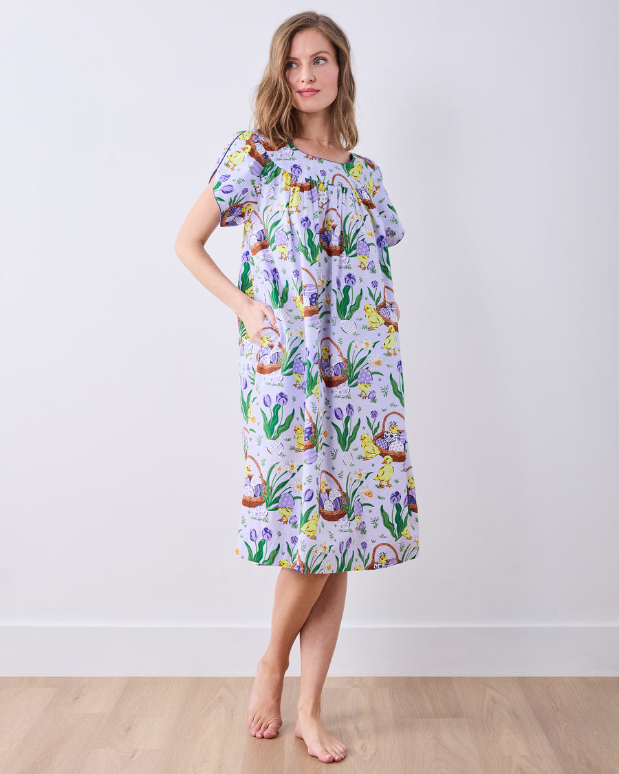 Egg Hunt - Retro Dreams Nightgown - Dusty Lilac - Printfresh