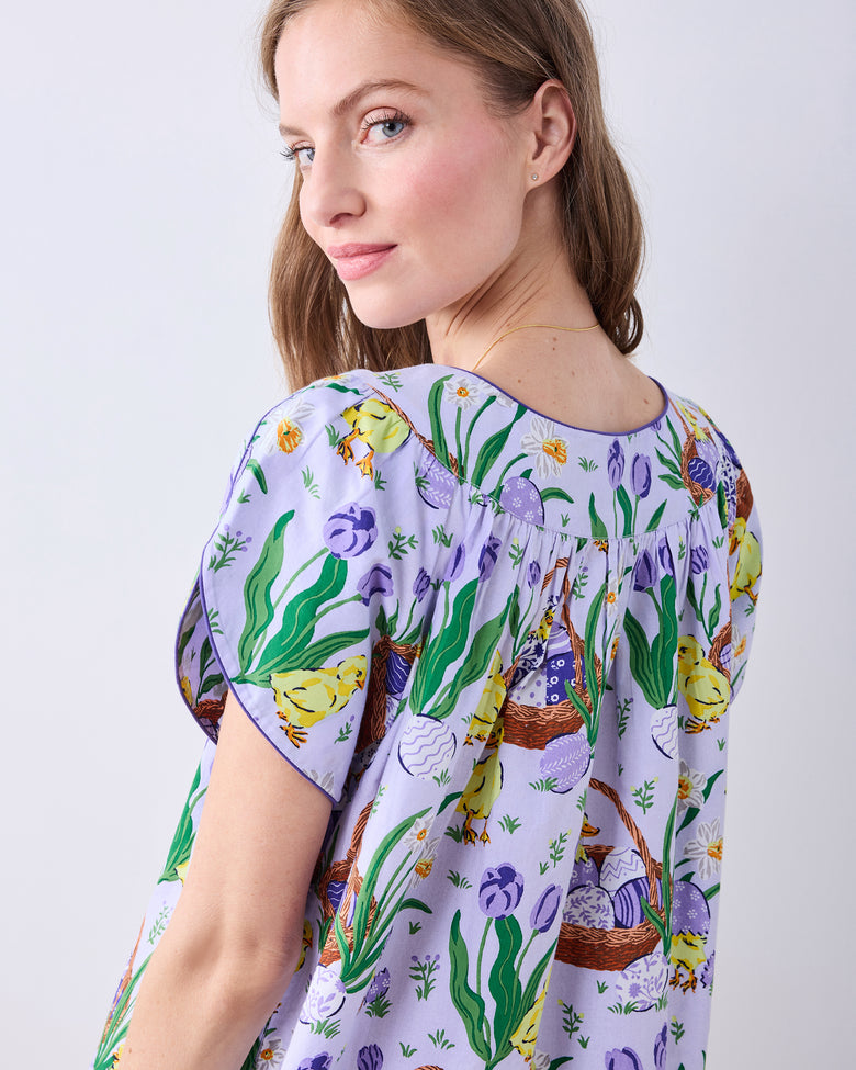 Egg Hunt - Retro Dreams Nightgown - Dusty Lilac - Printfresh