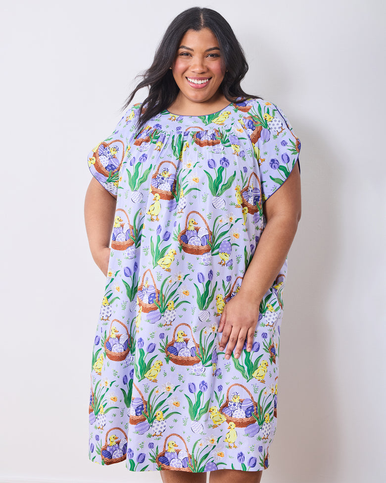 Egg Hunt - Retro Dreams Nightgown - Dusty Lilac - Printfresh
