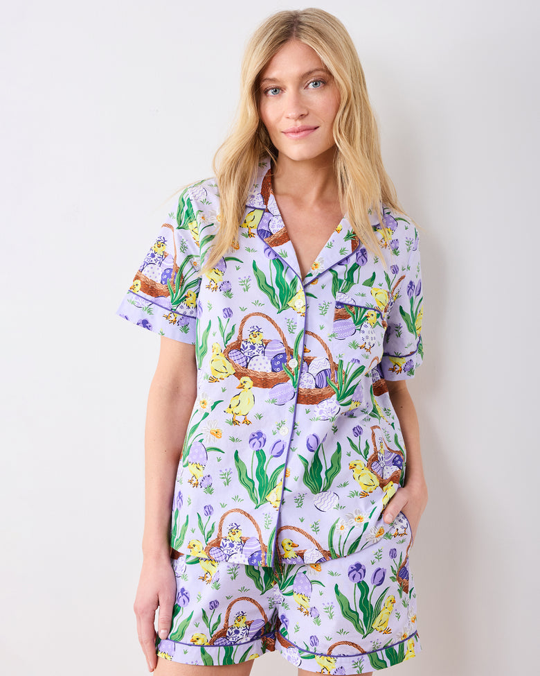 Egg Hunt - Short PJ Set - Dusty Lilac - Printfresh