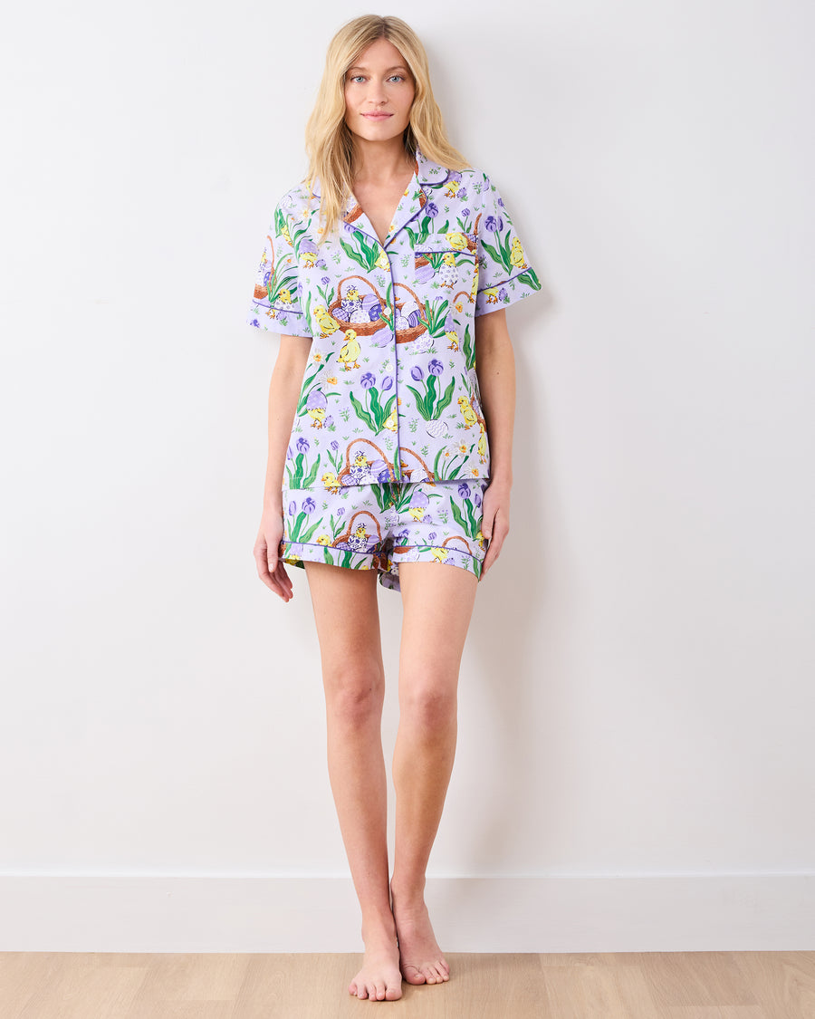 Egg Hunt - Short PJ Set - Dusty Lilac - Printfresh