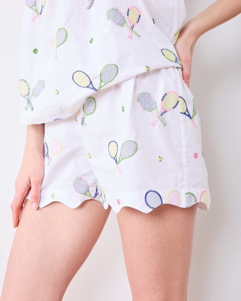 Embroidered Tennis Club - Rosie Set - Cloud - Printfresh