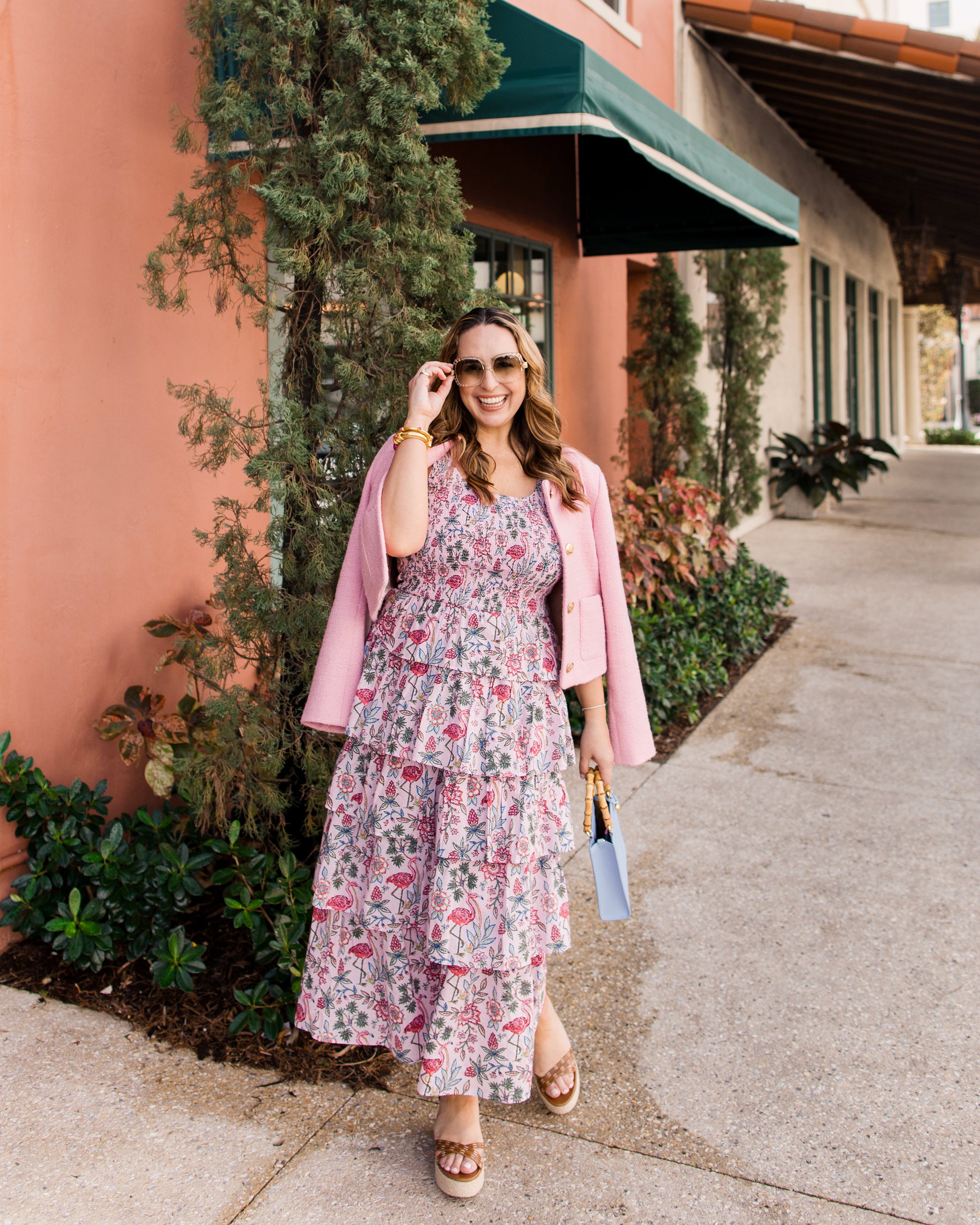 Flora Flamingo - Lana Dress - Pink Posey – Printfresh