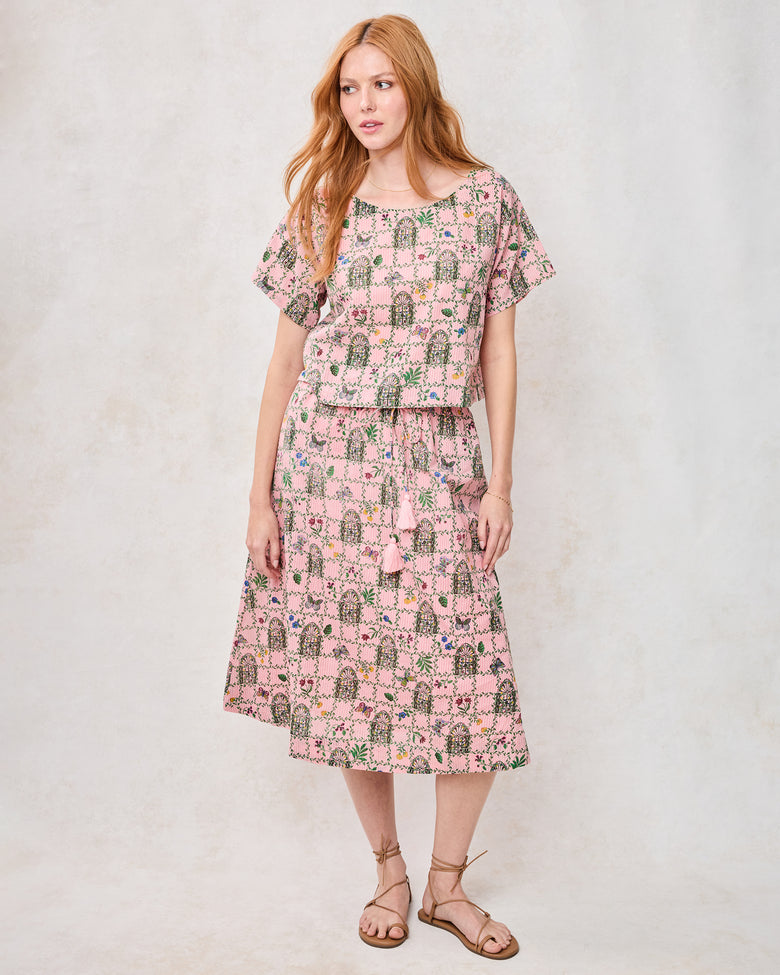 Gilded Greenhouse - Carry On Cropped Top - Pink Muse - Printfresh