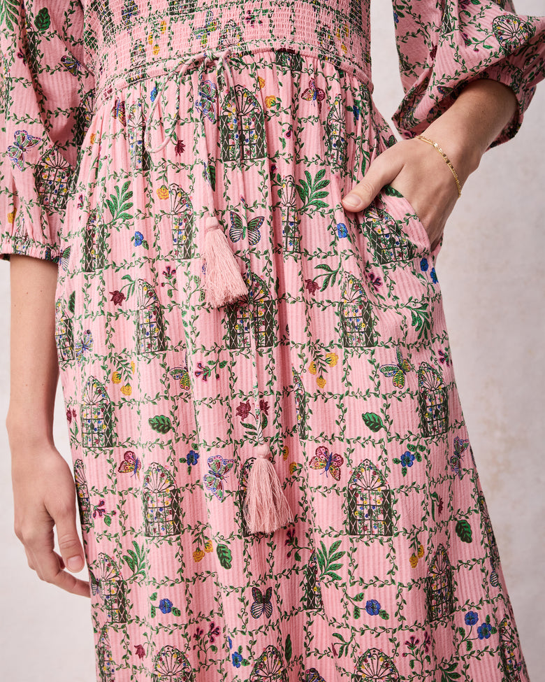 Gilded Greenhouse - Florence Dress - Pink Muse - Printfresh