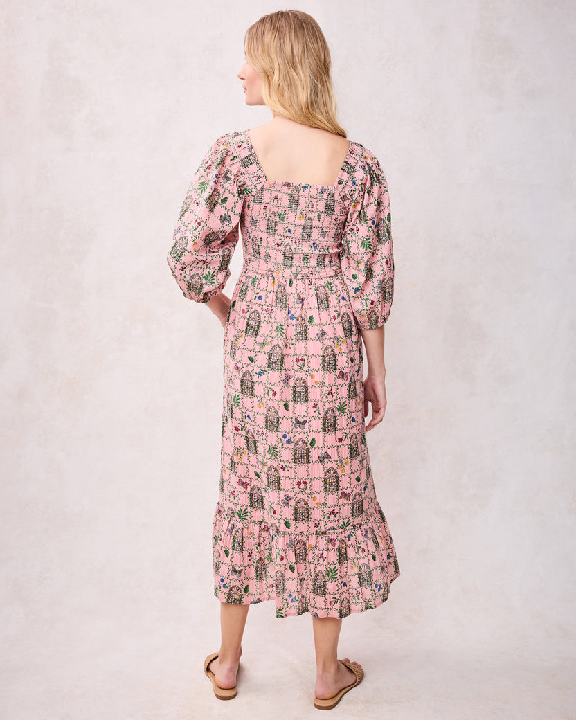 Gilded Greenhouse - Florence Dress - Pink Muse - Printfresh
