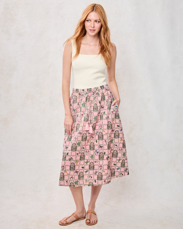 Gilded Greenhouse - Sofia Skirt - Pink Muse - Printfresh