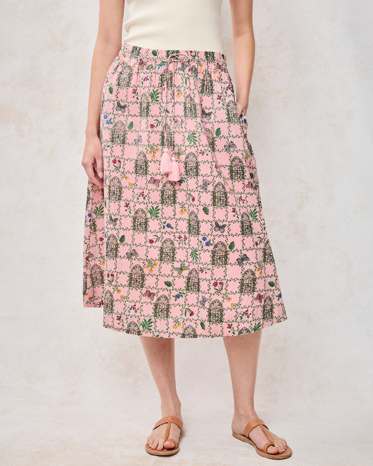 Gilded Greenhouse - Sofia Skirt - Pink Muse - Printfresh