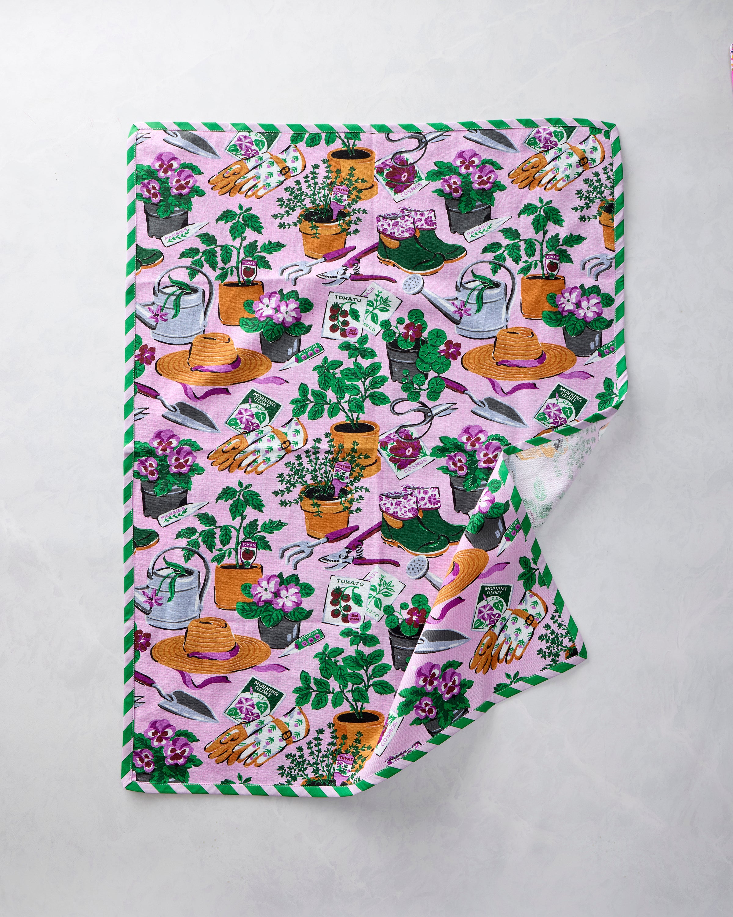 Green Thumb - Tea Towels Set of 2 - Pink Cosmos – Printfresh