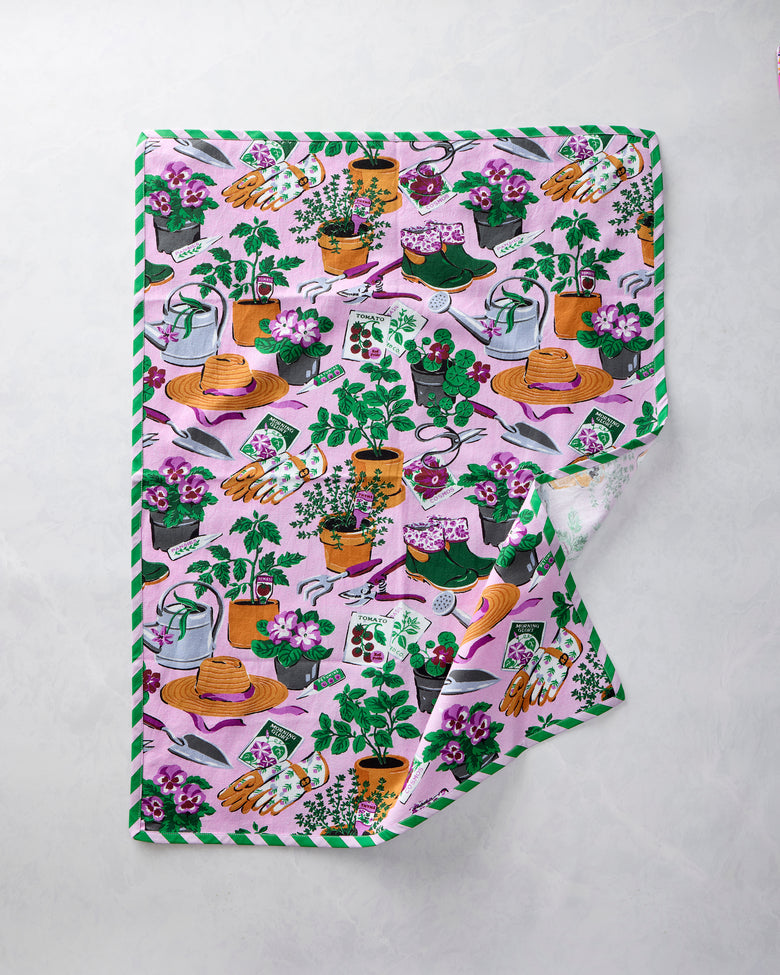 Green Thumb - Tea Towels Set of 2 - Pink Cosmos - Printfresh