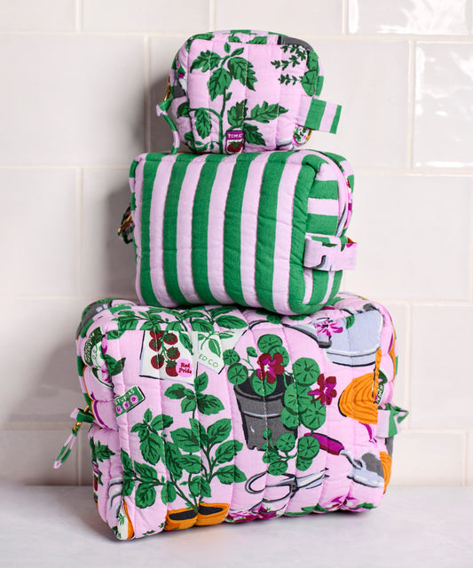 Green Thumb - Three’s Best Pouch Set - Pink Cosmos - Printfresh