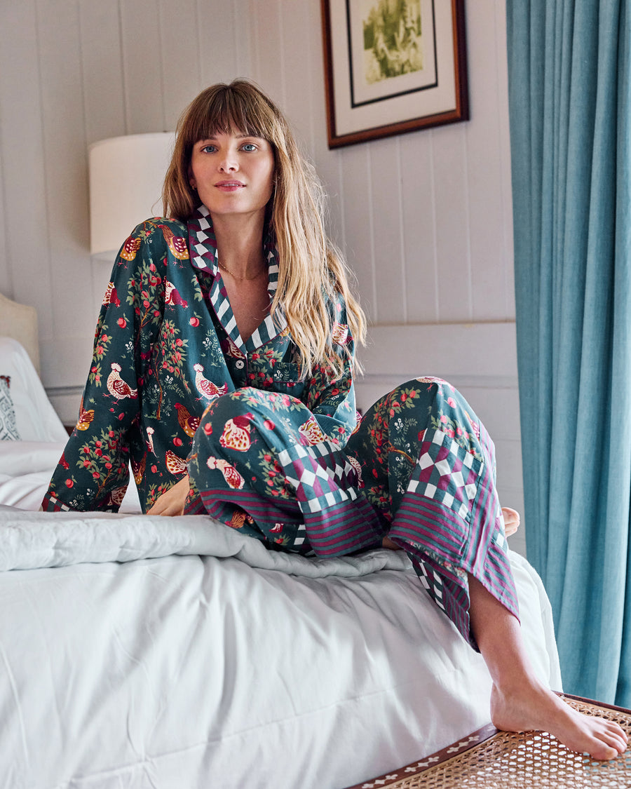 Hen House - Eco Satin Rittenhouse Set - Navy - Printfresh