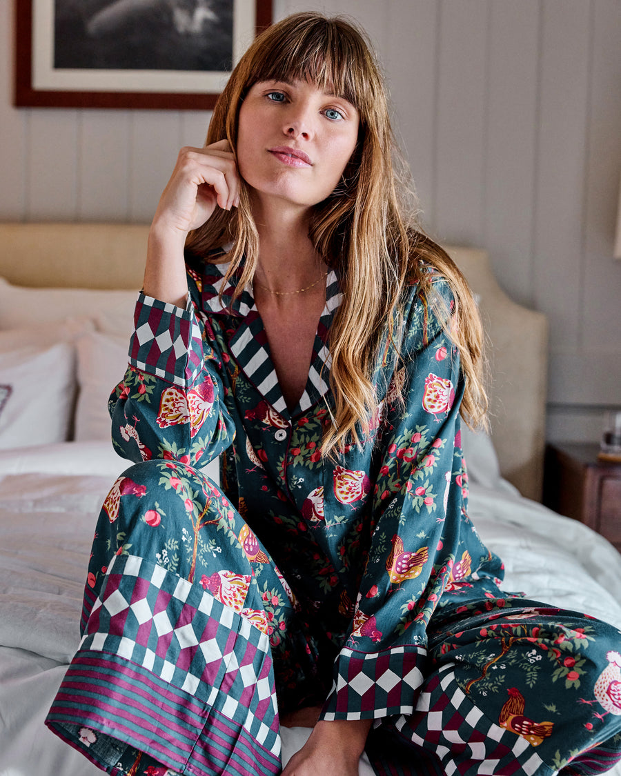 Hen House - Tall Eco Satin Rittenhouse Set - Navy - Printfresh