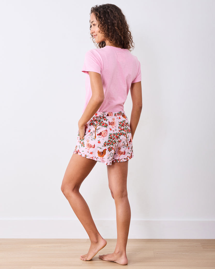 Hen House - Ruffle Shorts - Ballet Pink - Printfresh