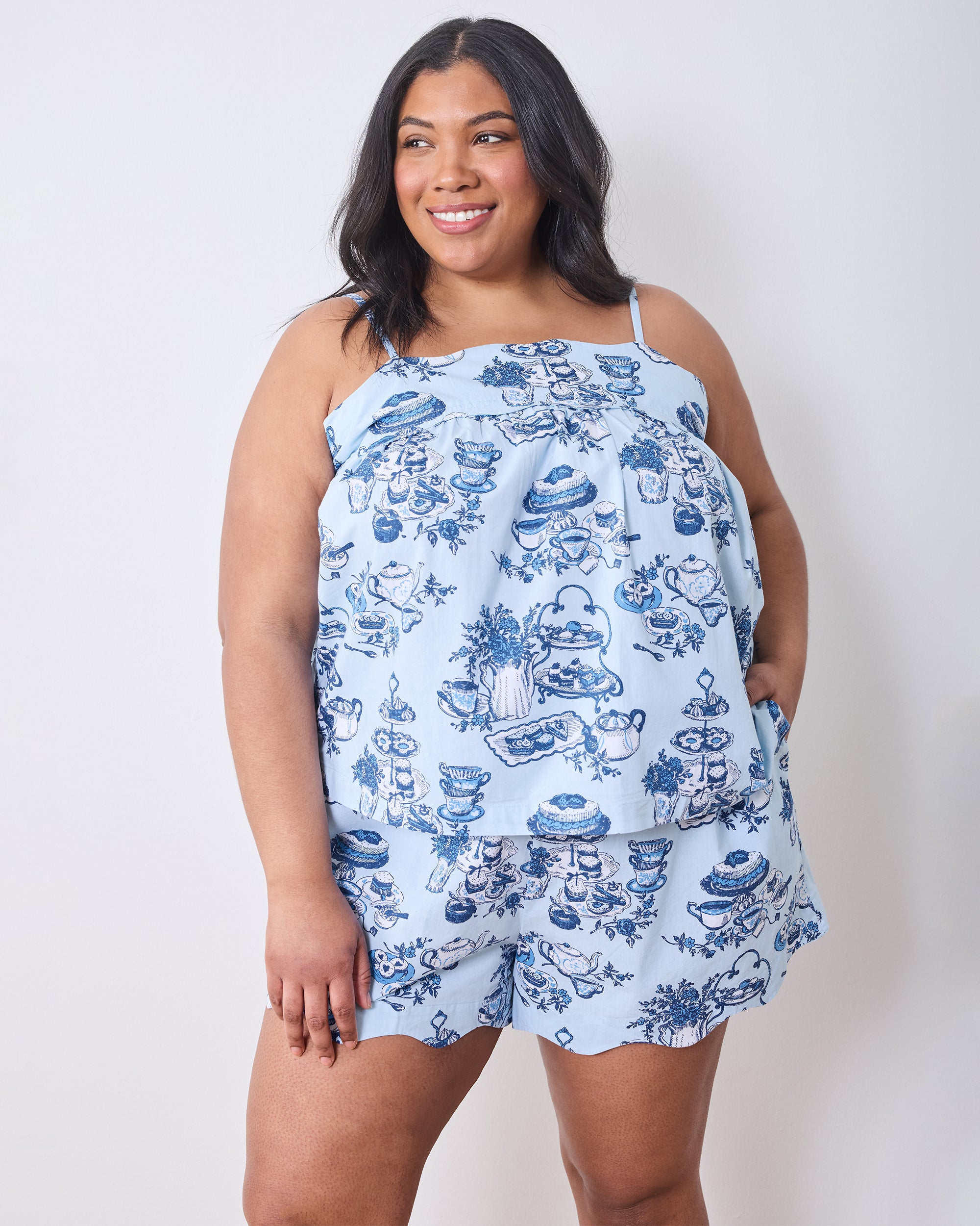 High Tea Toile - Rosie Set - Notting Hill Blue – Printfresh