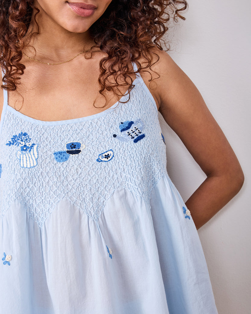 High Tea Toile - Naya Short Set - Notting Hill Blue - Printfresh