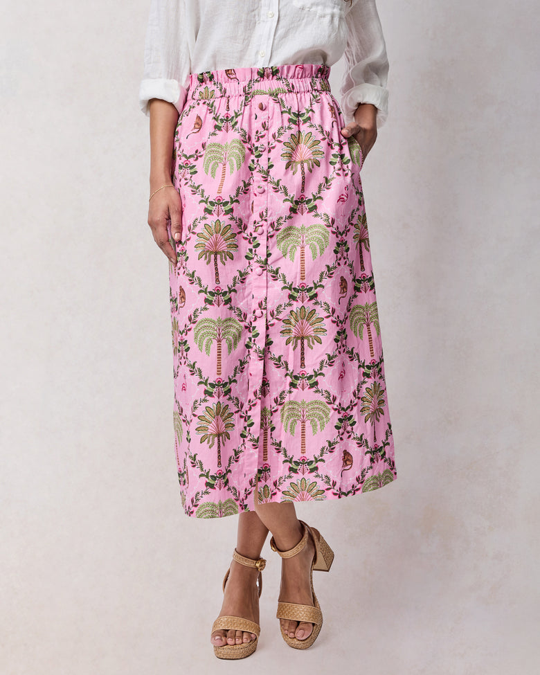 Island Muse - Escape Skirt - Pink Flamingo - Printfresh
