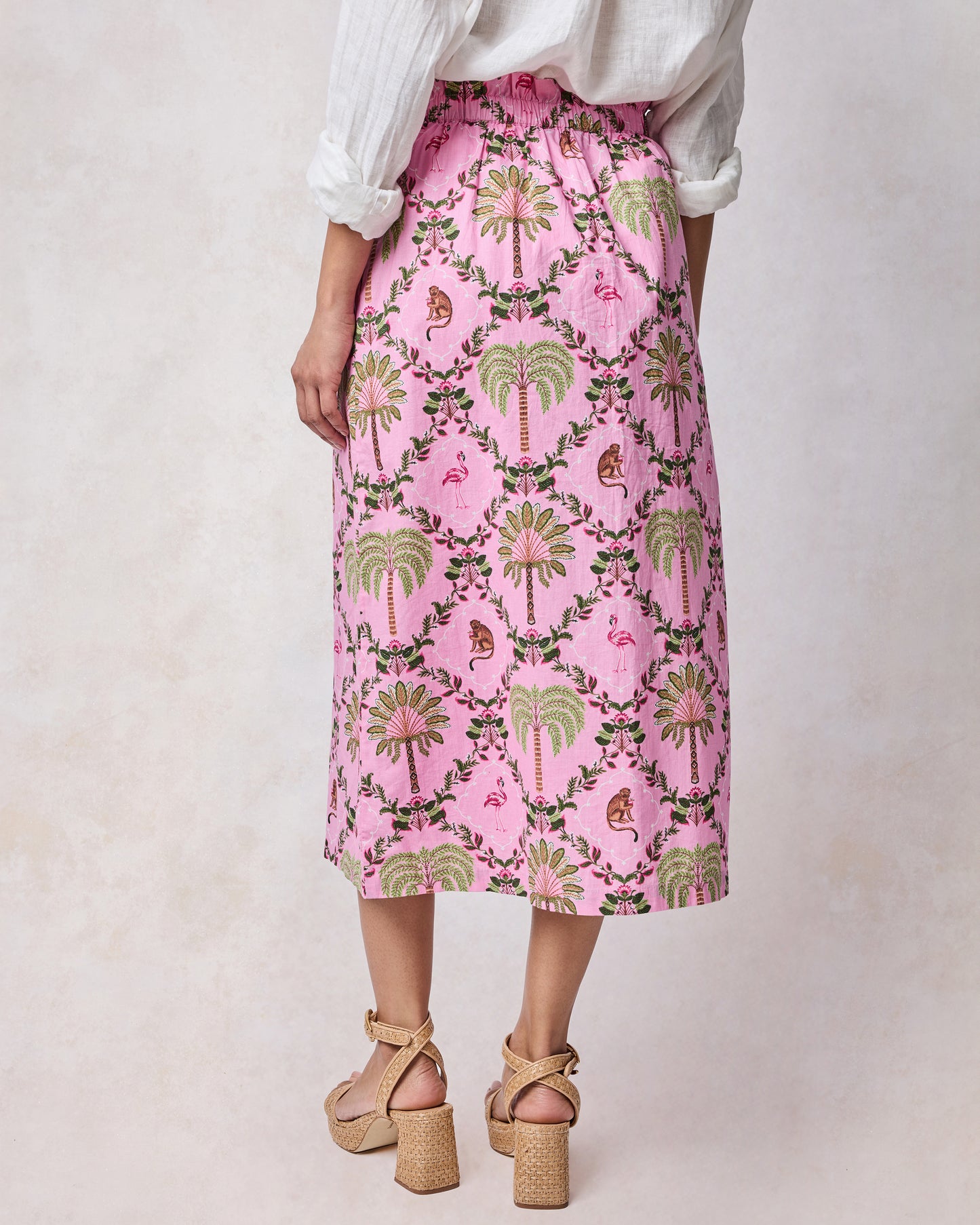 Island Muse - Escape Skirt - Pink Flamingo - Printfresh