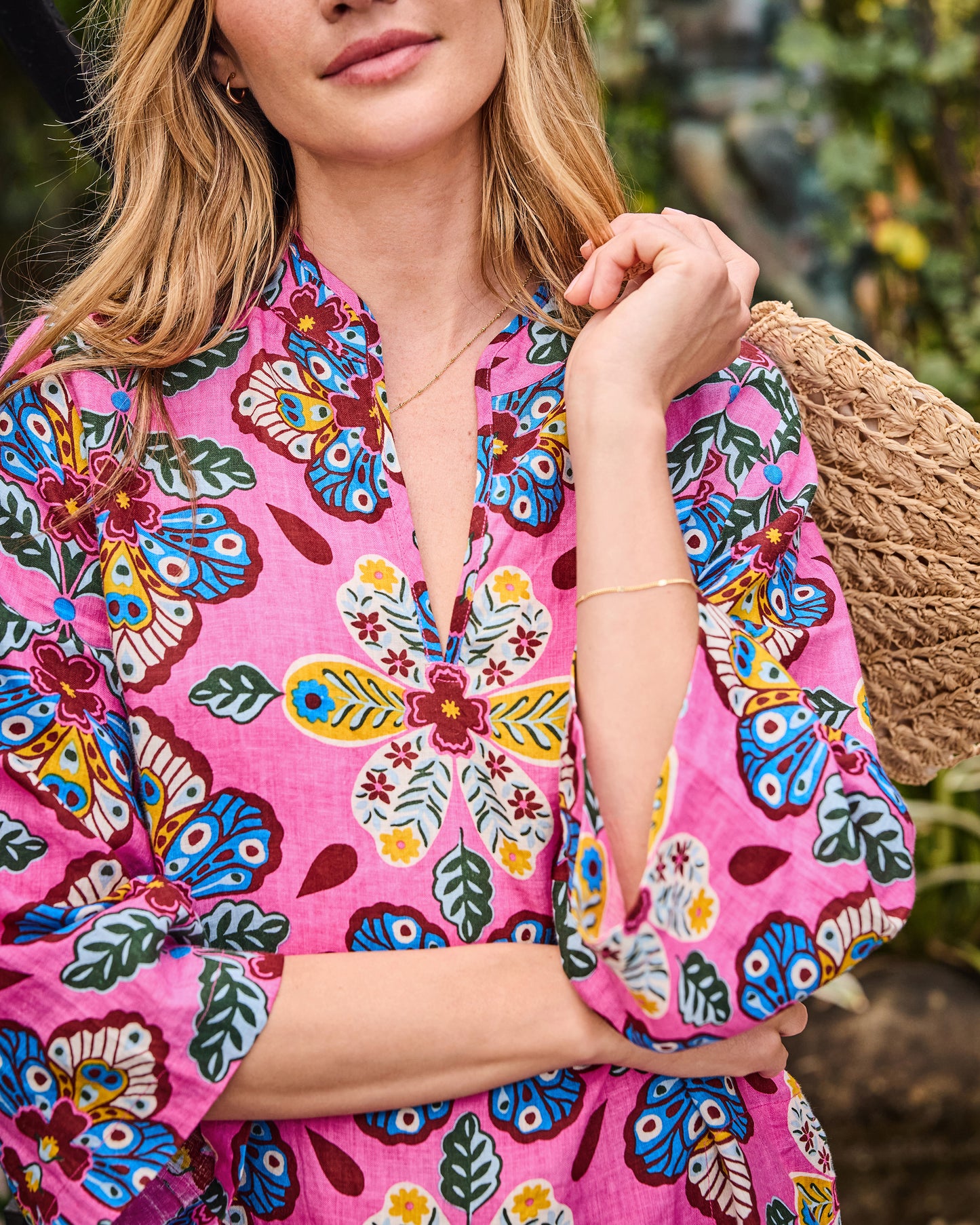 Kaleidoscope Wings - Paloma Dress - Magenta Fizz - Printfresh