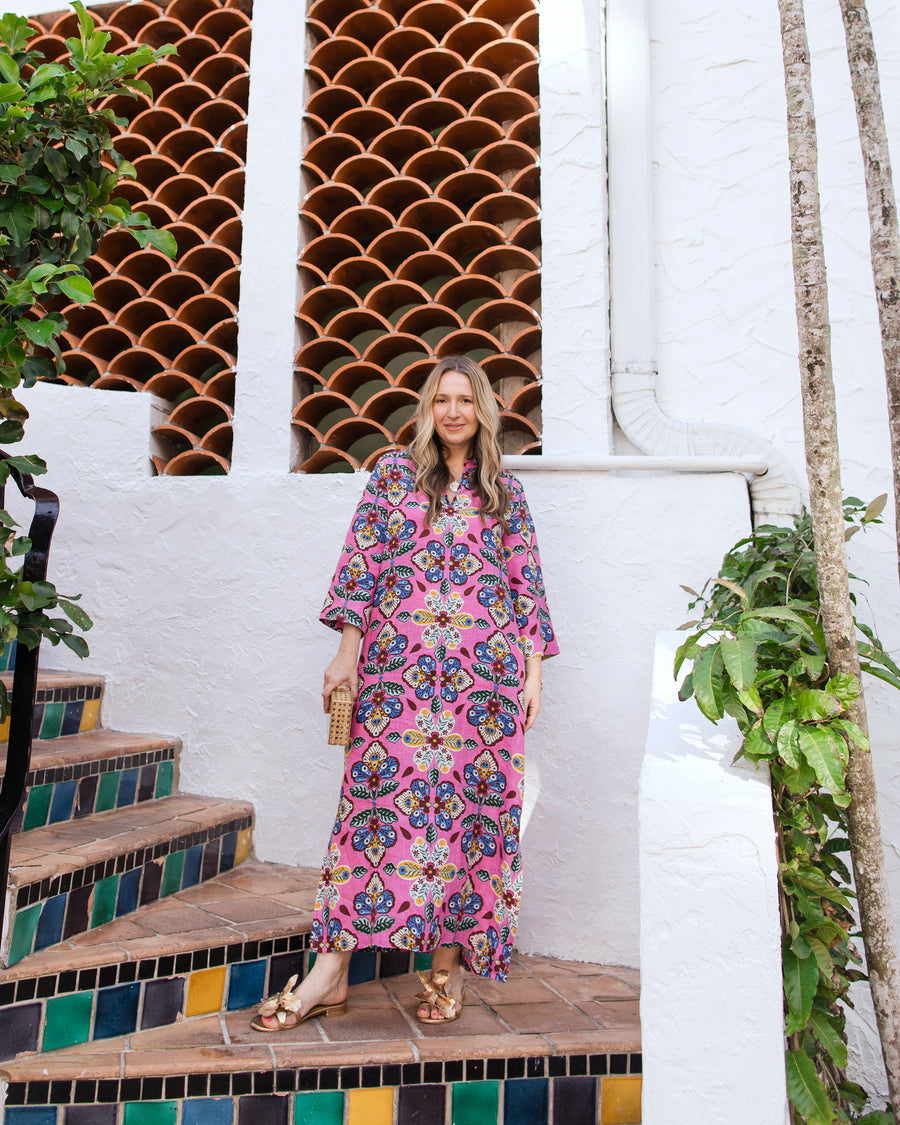 Kaleidoscope Wings - Paloma Dress - Magenta Fizz - Printfresh