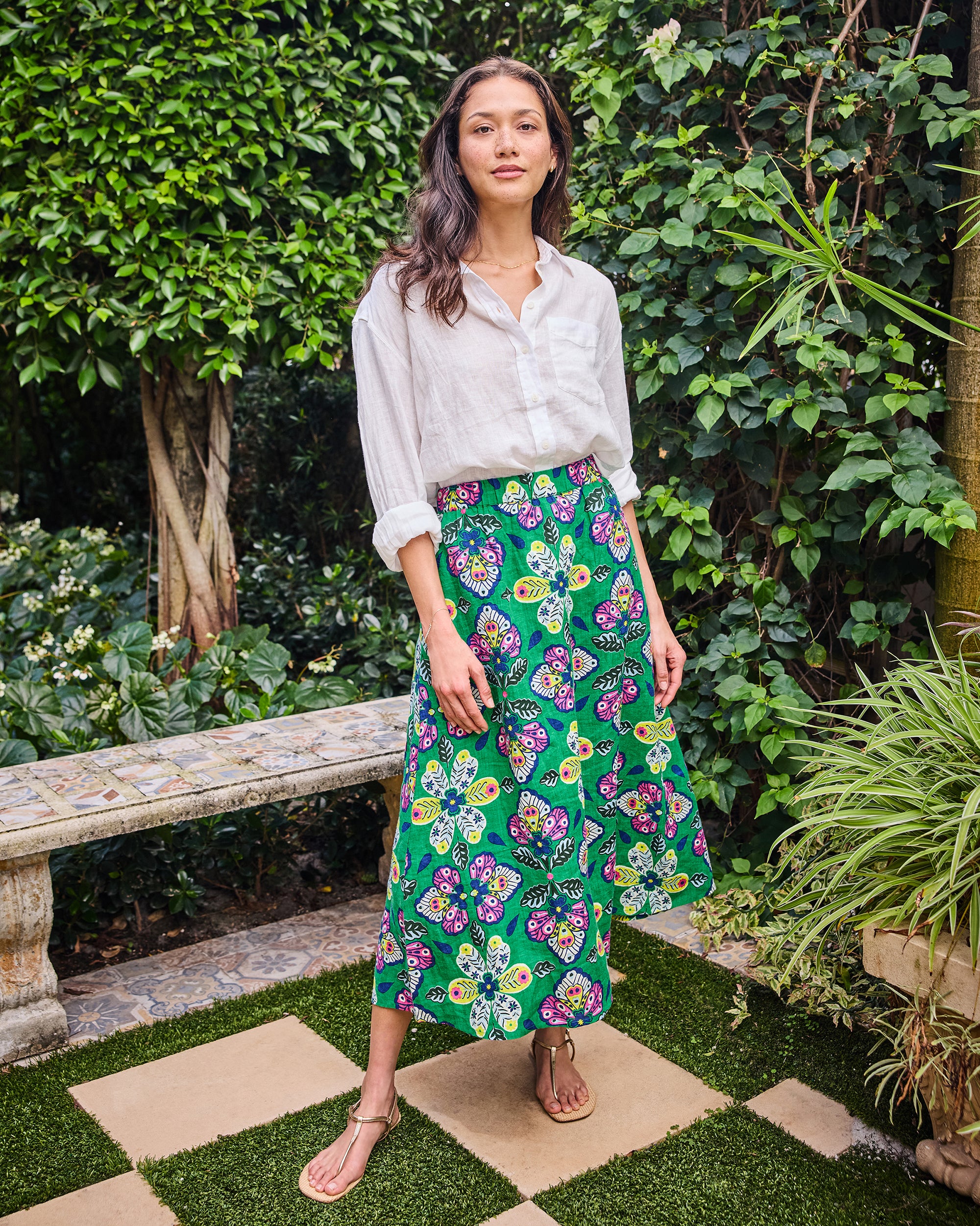 Kaleidoscope Wings - Gwyneth Skirt - Greenhouse – Printfresh