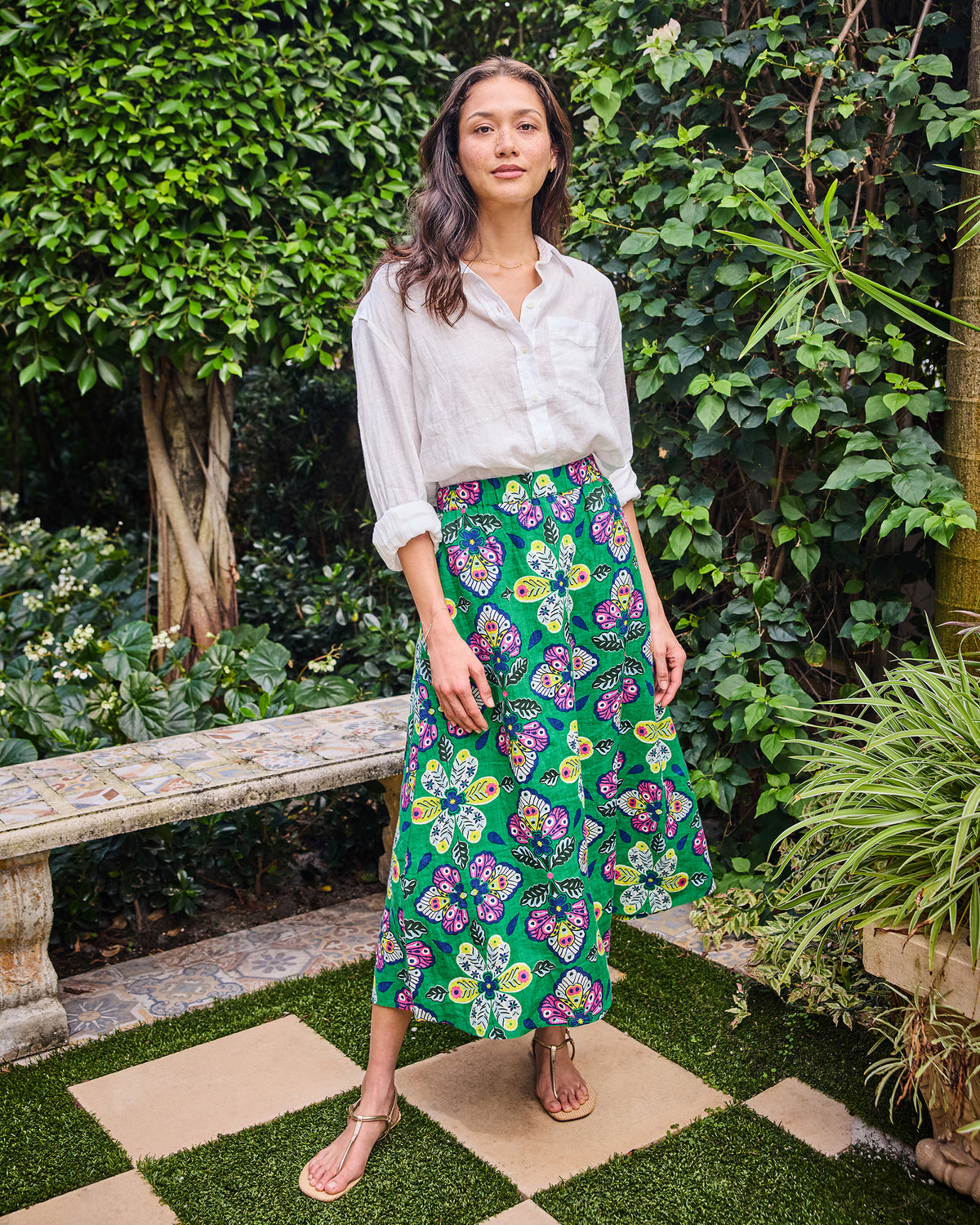 Kaleidoscope Wings - Gwyneth Skirt - Greenhouse - Printfresh