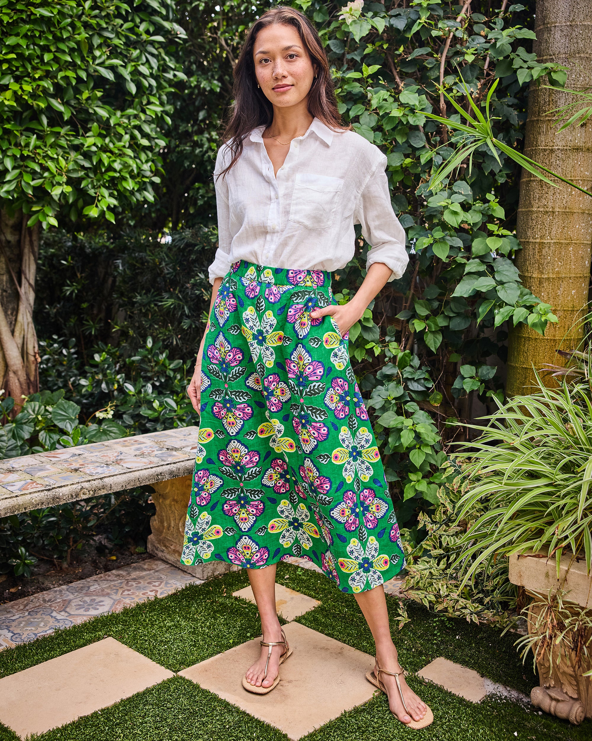 Kaleidoscope Wings - Gwyneth Skirt - Greenhouse – Printfresh