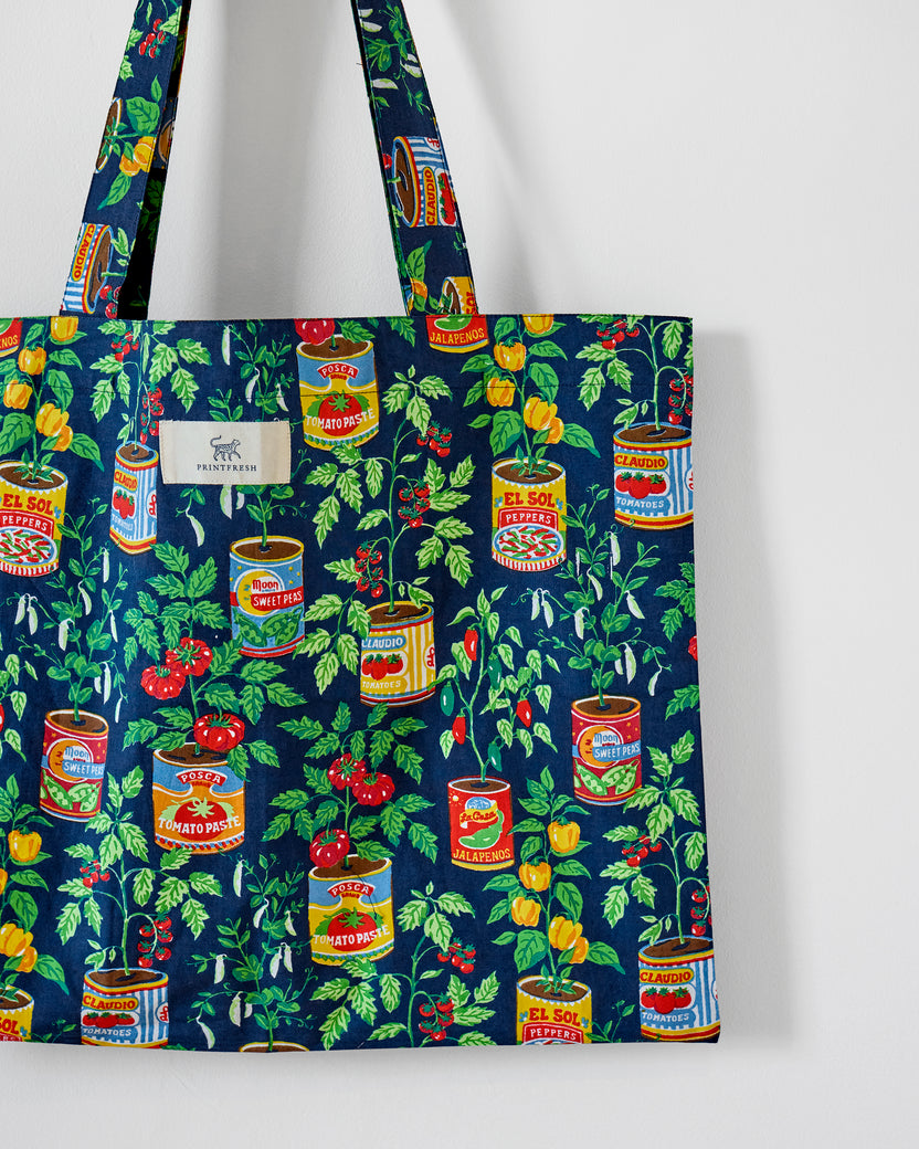 Kitchen Garden - Go To Tote - Navy - Printfresh