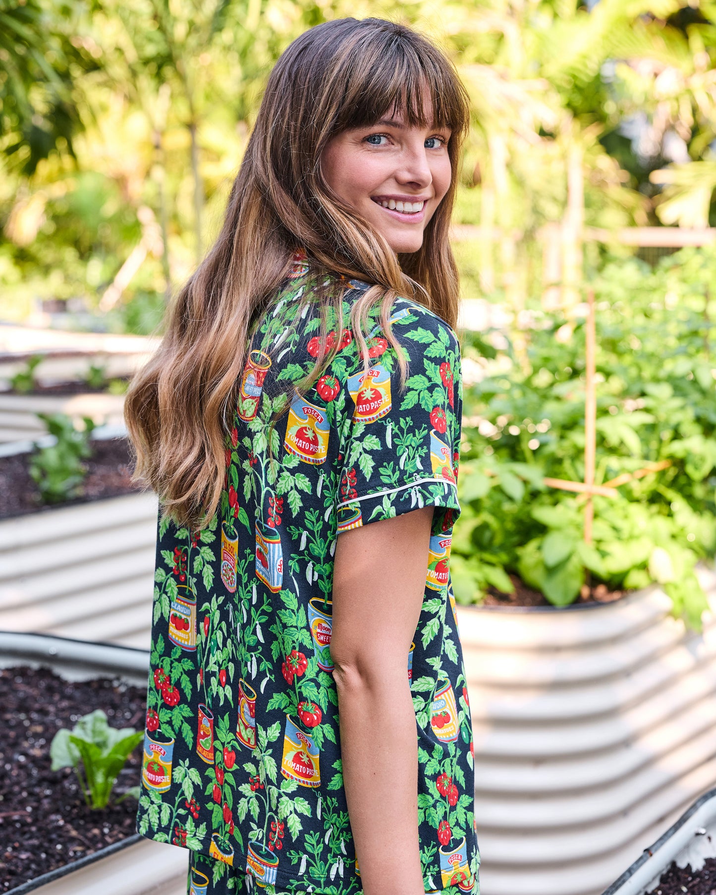 Kitchen Garden - Organic Pima Modal Knit Short PJ Set - Navy