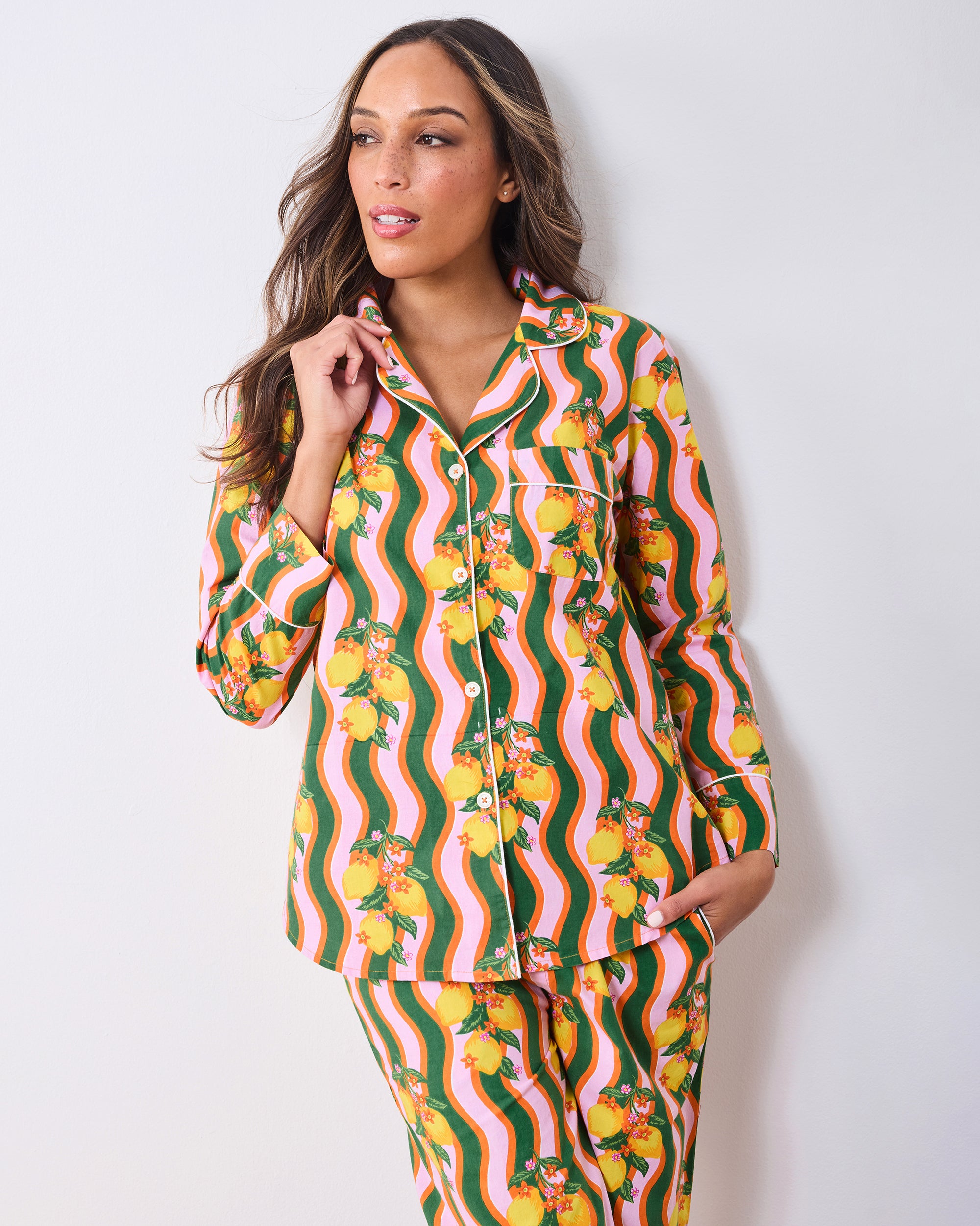 Lemon Twist - Long PJ Set - Limoncello – Printfresh