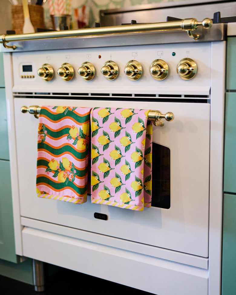 Lemon Twist - Tea Towels Set of 3 - Limoncello - Printfresh