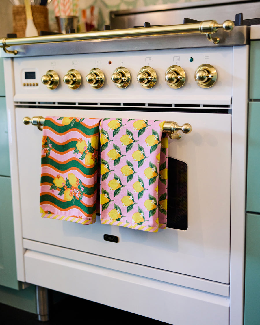 Lemon Twist - Tea Towels Set of 3 - Limoncello - Printfresh