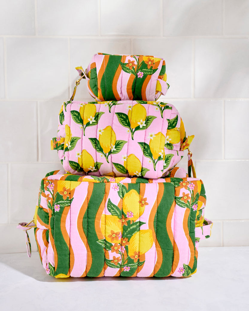 Lemon Twist - Three’s Best Pouch Set - Limoncello - Printfresh