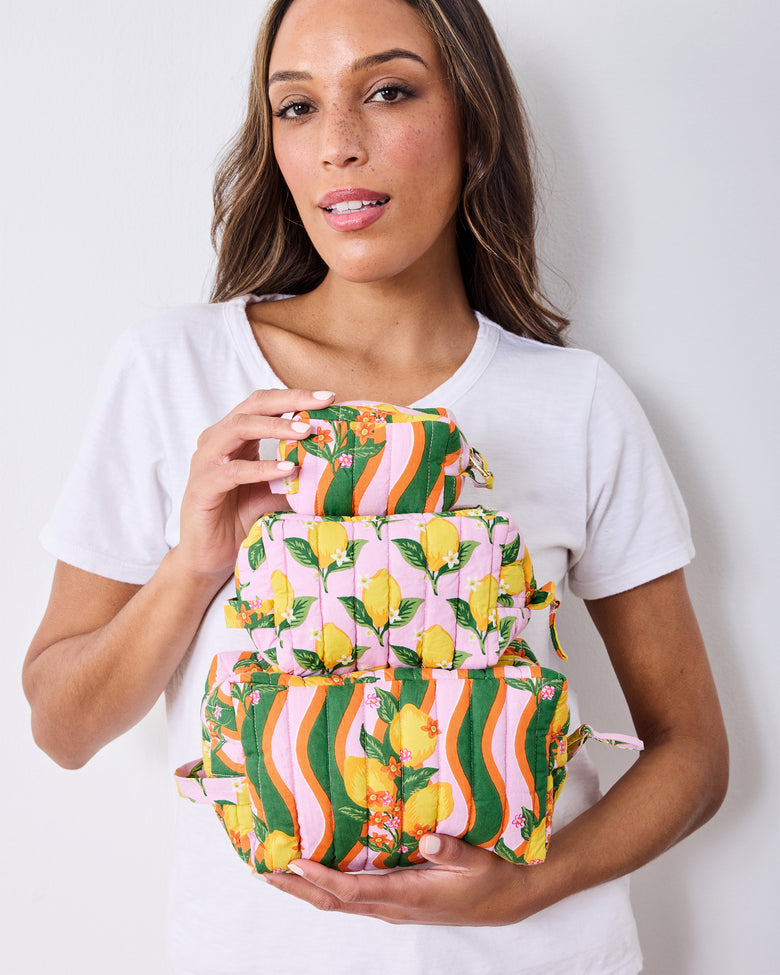 Lemon Twist - Three’s Best Pouch Set - Limoncello - Printfresh