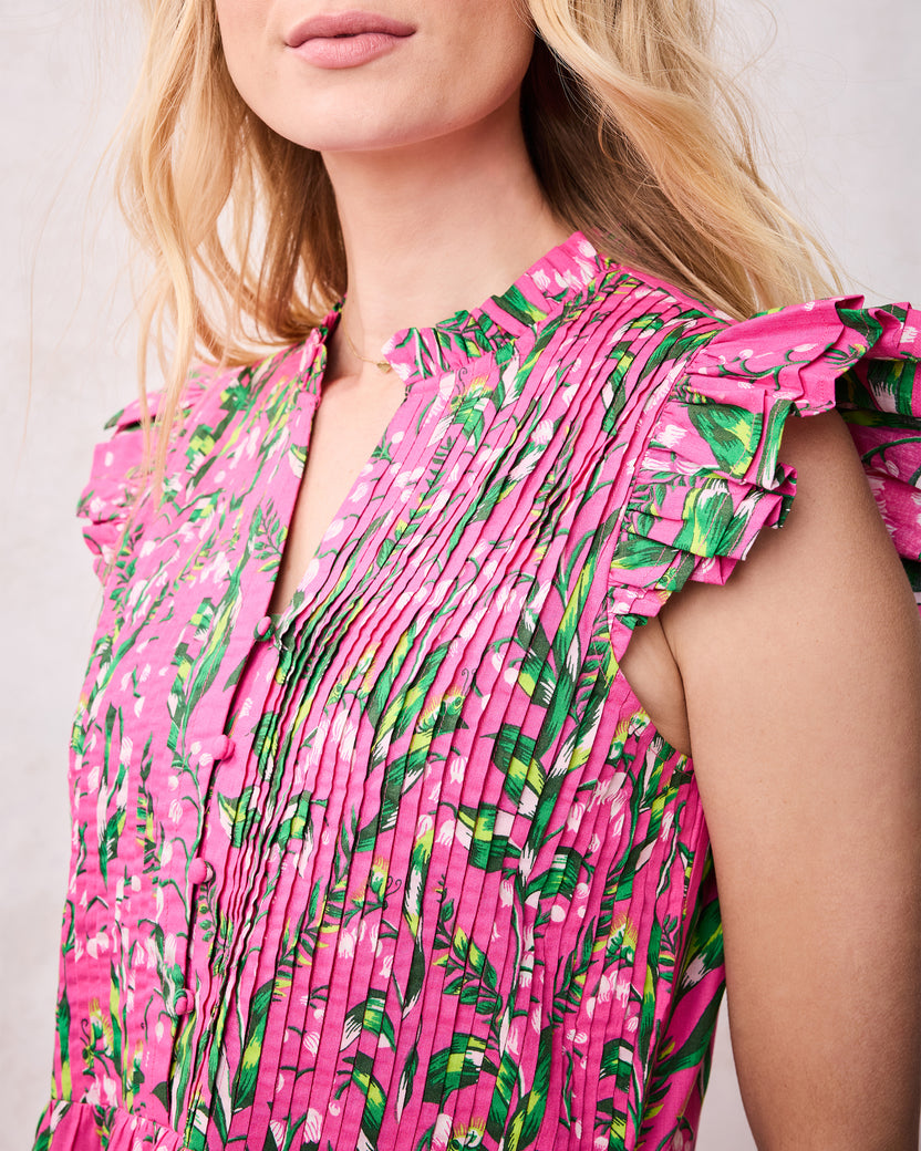 Lily Of the Valley - Taila Dress - Pink - Printfresh