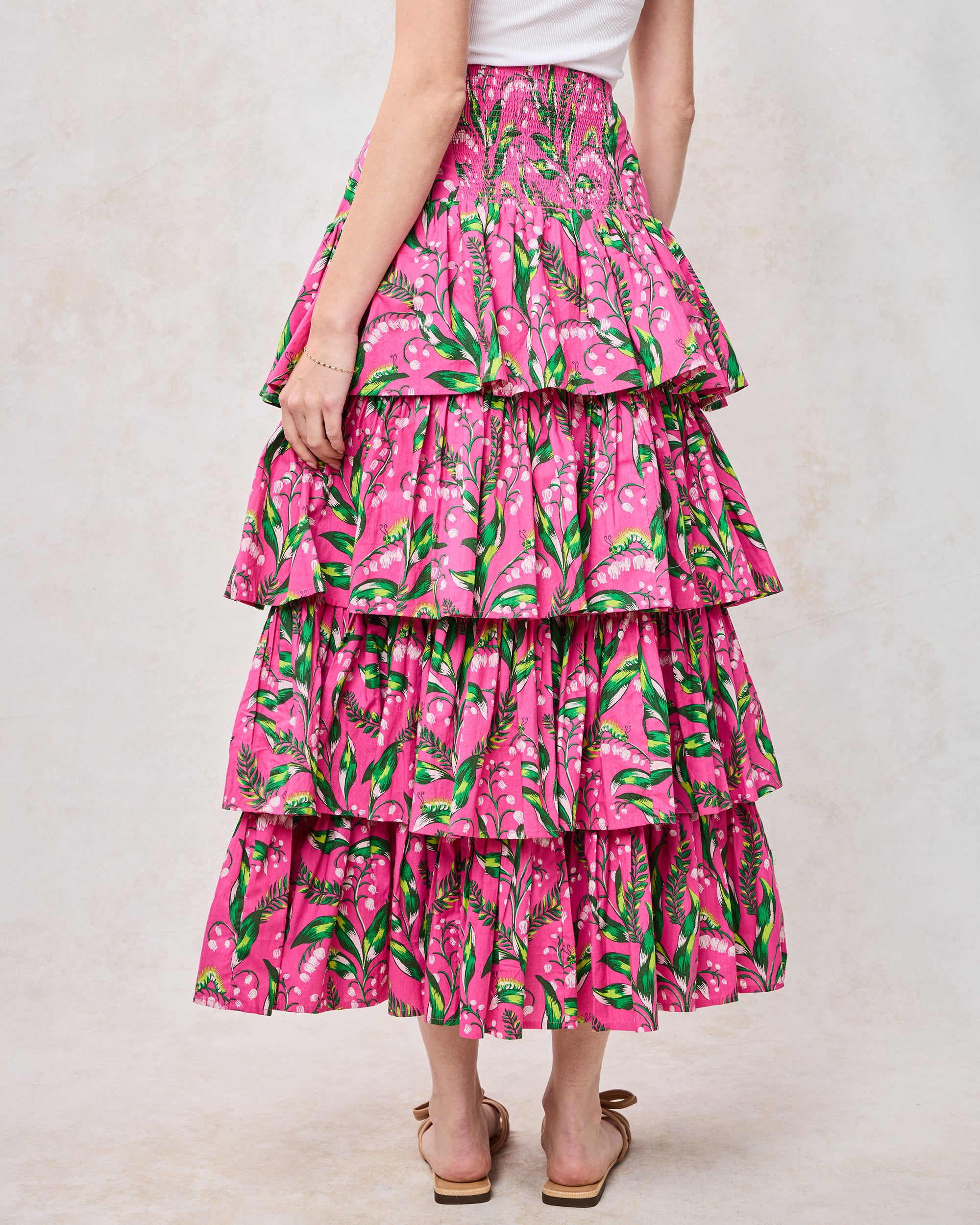 Lily Of the Valley - Terrace Skirt - Pink – Printfresh