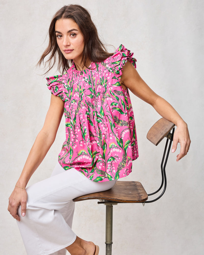 Lily Of the Valley - When in Doubt Blouse - Pink - Printfresh
