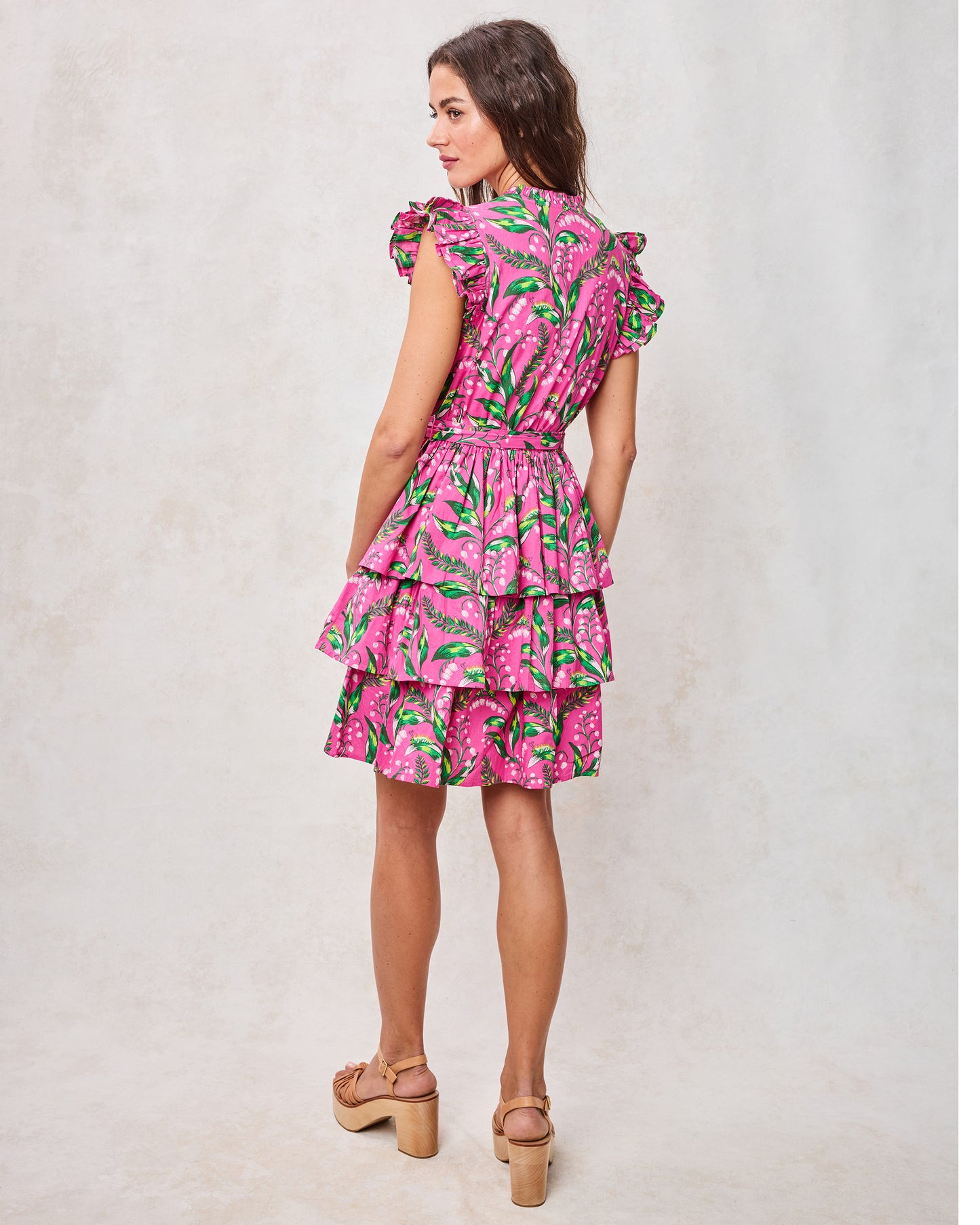 Lily Of the Valley - Goldie Dress - Pink - Printfresh